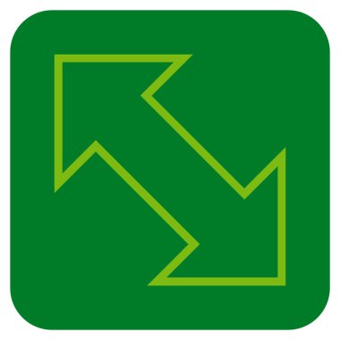 Exchange çapraz düz kare vektör simgesi