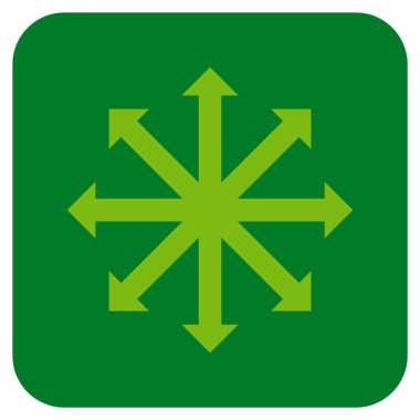 Oklar düz kare vektör simgesini genişletin