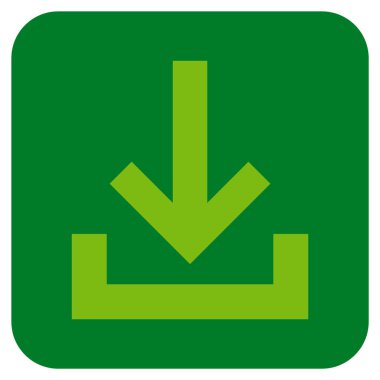 Gelen kutusu düz kare vektör simgesi