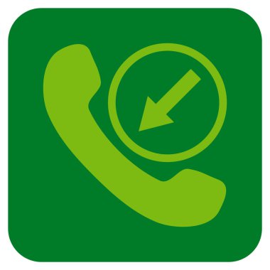 Gelen arama düz kare vektör simgesi