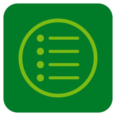 Öğeleri düz kare vektör simgesi