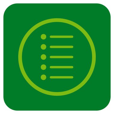 Öğeleri düz kare vektör simgesi