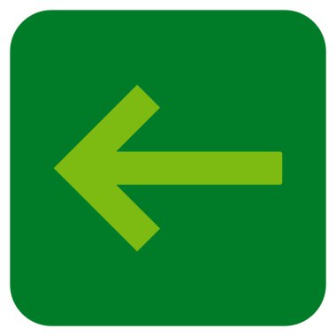 Sol ok düz kare vektör simgesi