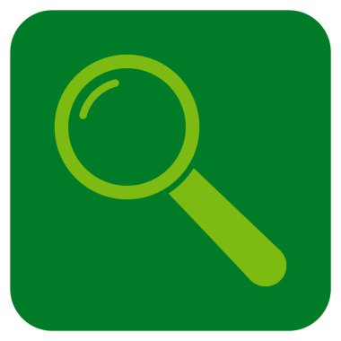 Büyüteç'i düz kare vektör simgesi