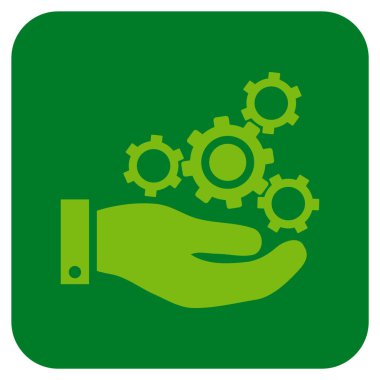 Vektör simge mekanik Servisi düz kare