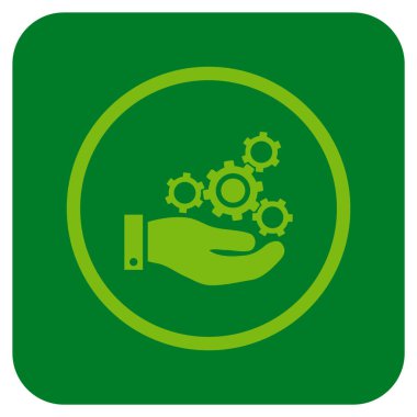 Vektör simge mekanik Servisi düz kare