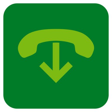 Vektör simge telefon asmak düz kare