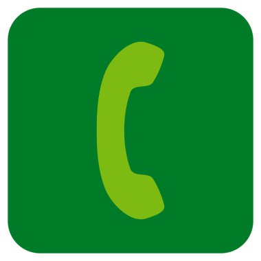 Telefon alıcı düz kare vektör simgesi