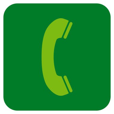 Telefon alıcı düz kare vektör simgesi