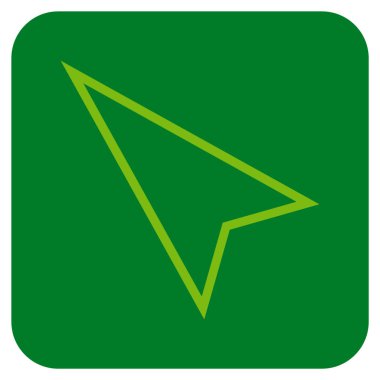 İşaretçi sol düz vektör simgesi kare.