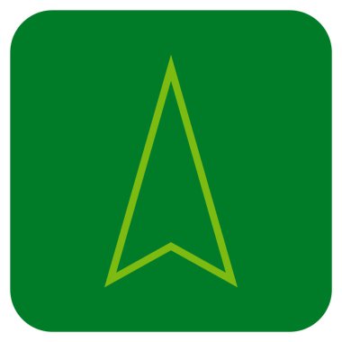 İşaretçi düz yukarı vektör simgesi kare