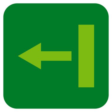 Sol düz kare vektör simge çekin