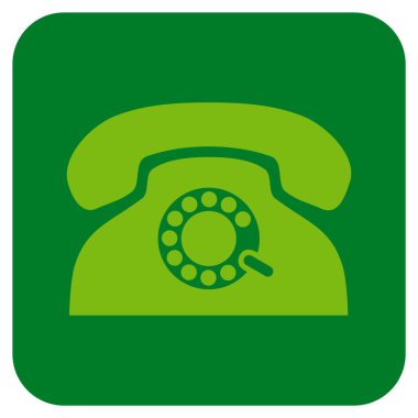 Nabız telefon düz kare vektör simgesi