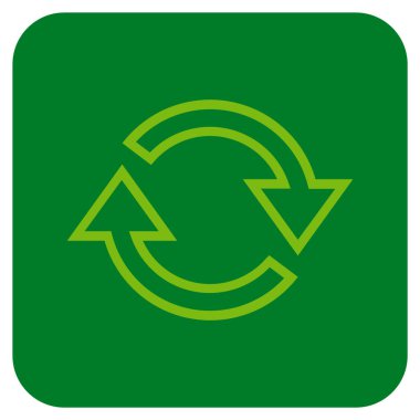 Oklar düz kare vektör simge Yenile