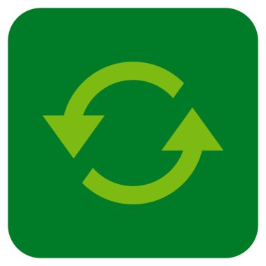 Oklar düz kare vektör simge Yenile