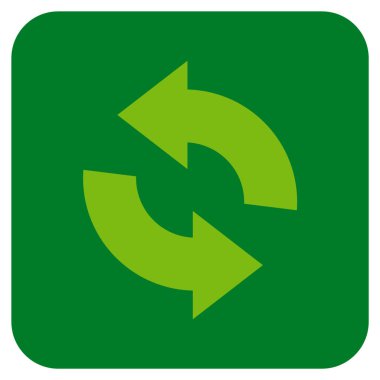 Düz kare vektör simge Yenile