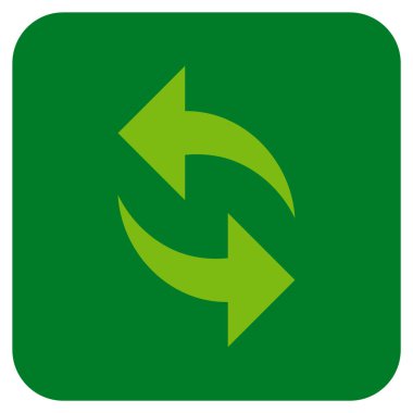 Düz kare vektör simge Yenile