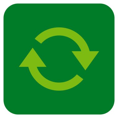 Düz kare vektör simge Yenile