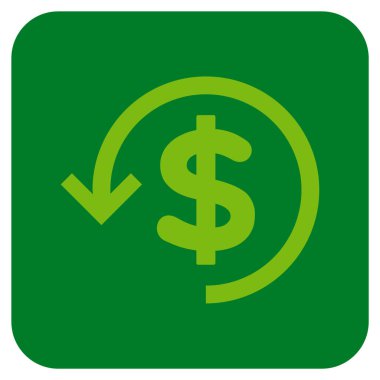 Düz kare vektör simge iade