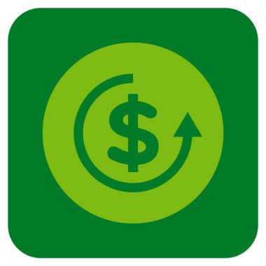 Düz kare vektör simge iade