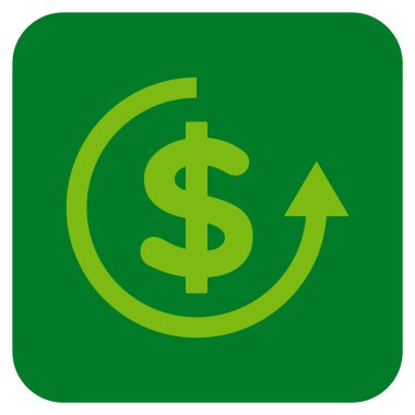 Düz kare vektör simge iade