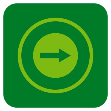 Sağ ok düz kare vektör simgesi yuvarlak