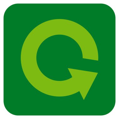 Saatin tersi yönde düz kare vektör simge döndürmek