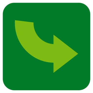 Saatin tersi yönde düz kare vektör simge döndürmek