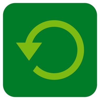 Saatin tersi yönde düz kare vektör simge döndürmek