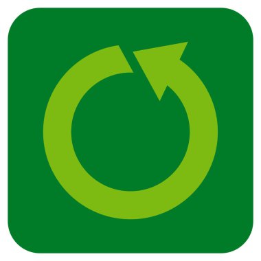 Saatin tersi yönde düz kare vektör simge döndürmek