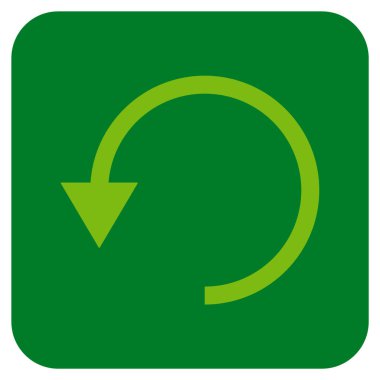 Saatin tersi yönde düz kare vektör simge döndürmek