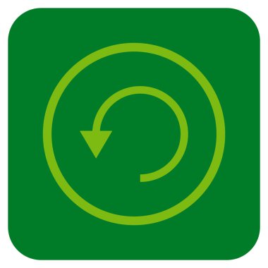 Saatin tersi yönde düz kare vektör simge döndürmek