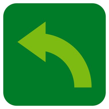 Sol düz kare vektör simge döndürmek