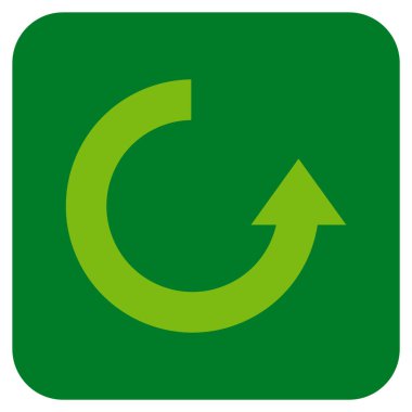 Düz kare vektör simge Döndür