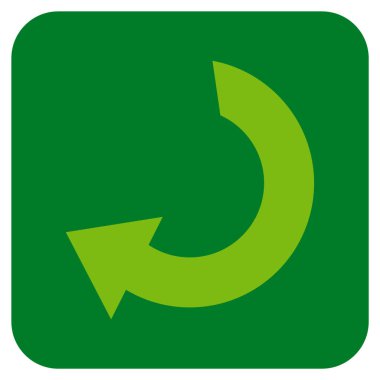 Düz kare vektör simge döndürmek