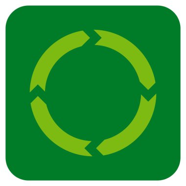 Döndürme düz kare vektör simgesi