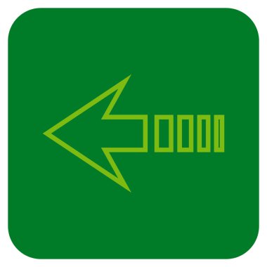 Vektör simge sol düz kare göndermek