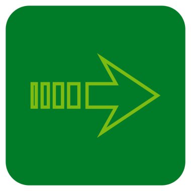 Vektör simgesi doğru düz kare göndermek