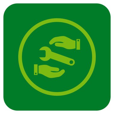 Hizmet düz kare vektör simgesi