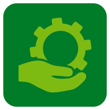 Hizmet düz kare vektör simgesi