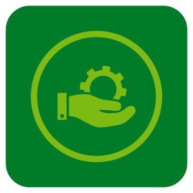 Hizmet düz kare vektör simgesi