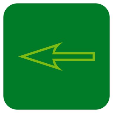 Keskin ok düz yaptı vektör simgesi kare