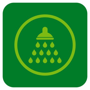 Duş düz kare vektör simgesi