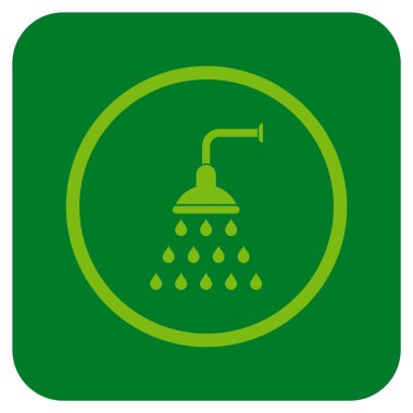 Duş düz kare vektör simgesi