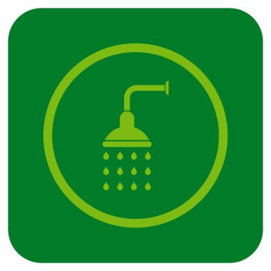 Duş düz kare vektör simgesi