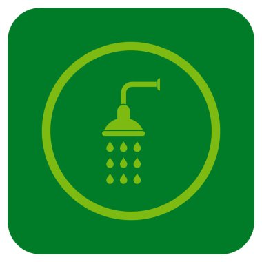 Duş düz kare vektör simgesi