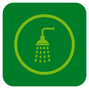 Duş düz kare vektör simgesi