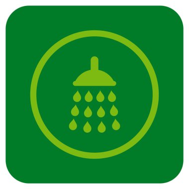 Duş düz kare vektör simgesi