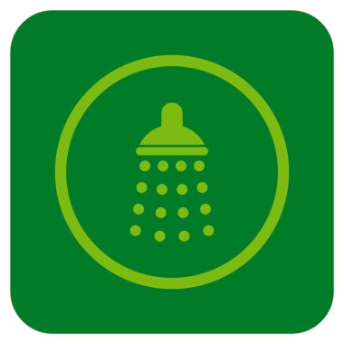 Duş düz kare vektör simgesi