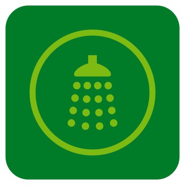 Duş düz kare vektör simgesi